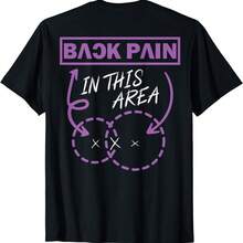 Funny Fun Back Pain In This Area Or Lower Back (BACK) Unisex T-Shirt - màu đen - Xem 1