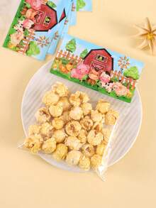 30/50 Peças Sacolas Adesivas com Animais de Fazenda, Sacolas de Plástico Celofane para Festas Temáticas de Fazenda, Decoração de Festa de Aniversário com Tema de Fazenda, Embalagem de Presente, Sacolas de Fechamento - Multicolorido - Visão 6