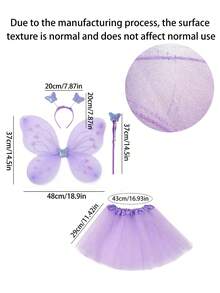 4pcs Butterfly Wings Fairy Wands Headbands, Festival Party Supplies Cosplay Costume, Princess Fairy Dress For Party Stage Halloween - Multicolor - View 4