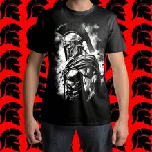 Playera Unisex con Estampado de Espartano | Diseño Urbano y Comodo | Streetwear, Festivales y Uso Diario | Algodón Peinado y Corte Holgado  | Ideal para Outfits Casuales, Fiestas o Regalos | Hombre y mujer - Negro - Ver 3