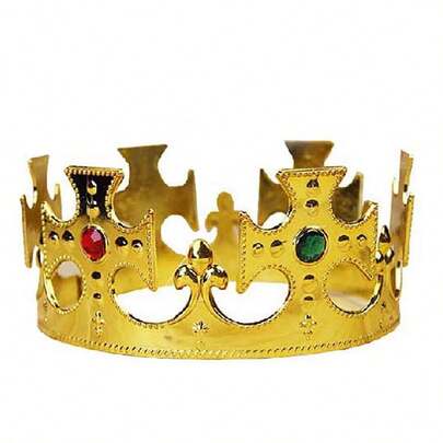 Coroa Rei Plástica Ajustável Cosplay - Cruz