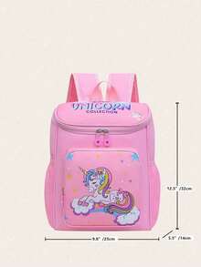 Fashionable New Cute Versatile Cartoon Unicorn Print Backpack, Children Backpack - Multicolor - View 5