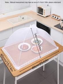 1 pezzo Grande tenda a rete bianca per alimenti - Pieghevole e lavabile, stile a cupola a scomparsa, adatta per picnic all'aperto, barbecue e uso domestico, antizanzare, ottima per cucinare, grigliare e feste