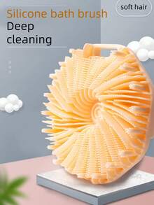 Multifunctional Silicone Spiral Shower Brush, Portable Massage Brush, Fish Fin Shaped Shower Scrubber
