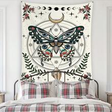 1 pezzo Arazzo in poliestere con farfalle colorate, stelle e luna celesti, decorazione da parete stile boho per soggiorno camera da letto, separatore d'ambiente, appeso da interni ed esterni, idea regalo unica
