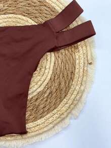 2T Panties Double String Loose Polyamide - 鏽棕色 - 查看 3