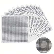 5/10pcs Window Screen Repair Patch, 3-Layer Strong Adhesive Window Screen Mesh Tape, Repair For Window And Door Tears Holes, 10 Patches, 4"X 4"(10cm X 10cm)