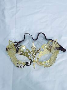 金色化妆舞会面具，派对半脸装饰道具，服装，时尚配饰万圣节