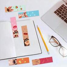 5 pièces/10 pièces/15 pièces/20 pièces/30 pièces Série de marque-pages de chien de dessin animé, matériel de papeterie DIY artistique simple, livraison aléatoire, différence de couleur par rapport à l'article physique, retour à l'école