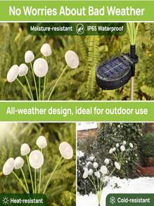 1/2pcs New Outdoor Solar Lights ,Solar 6/8LEDS Jellyfish Lights, Mushroom Lights, Waterproof Outdoor Solar Decorative Lights, Garden Decoration Lights, Outdoor Landscape Lawn Lights, Energy Efficient Novelty Gifts, Home Creative Gifts