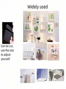 50pcs Double Sided Wall Sticker, Waterproof Adhesive Tape, Square Double-Sided Nano Transparent Tape Sticker,Multi-Purpose Double-Sided Tape, Strong Adhesive Patch For Household For Wall Hanging,DIY Craft Home Office,Decor, Home Essentials