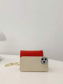 Solid Color Fashionable PU Leather Small Square Cross-Body Shoulder Bag For Girls - A - View 4