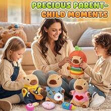 10 件水豚毛绒玩具带衣服配饰儿童水豚填充动物幼儿过家家装扮生日礼物 3 4 5 6 7 8 岁男孩女孩 - 彩色 - 查看 7