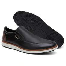 Men's Casual Slip-On Shoes Comfortable Elegant And Urban Style - 黑色 - 查看 3