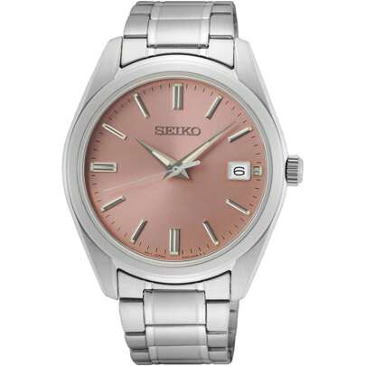 Seiko SUR523 Men's Quartz Pink Dial Stainless Steel Bracelet Watch