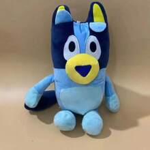 Bluey Jouets en peluche de la famille Bluey et Bingo, chien de dessin animé de 28 cm/11 pouces, animaux en peluche doux, poupées en peluche, cadeaux parfaits pour les anniversaires, très adaptés pour les festivals, les fans et les cadeaux, cadeaux parfaits pour les fêtes et les vacances, jouets de carnaval