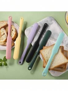 1pc Silicone Cream Cake Spatula Scraper, Dishwasher - D Style, Multiple Colors - View 2