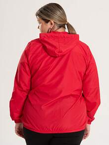 Women's Plus Size Windbreaker Jacket G1 To G6 Lightweight Stylish Comfortable Everyday Hiking Sports Winter - 紅色 - 查看 6