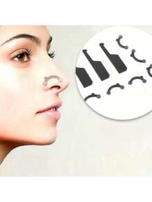 9件/18件3D鼻部提升夹，精准贴合鼻型，3D塑形，轻松打造高鼻梁鼻，从鼻梁到鼻翼全面修饰，有效提升鼻部立体感，方便易用，随时开启你的鼻部美容计划，适合不同鼻型，适合日常妆容、约会、派对等重要场合