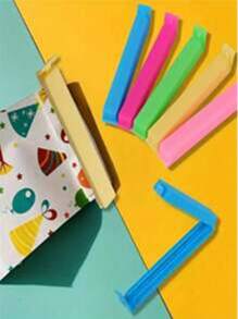 20pcs Food Bag Chip Clips,(Random Color), Portable Food Fresh-Keeping Sealing Clamp, Reusable Moisture-Proof And Dust-Proof Clamp, For Various Plastic Bags And Snack Bags, Kitchen Organizers And Storage, Kitchen Accessories, Kitchen GadgetsFor Bedroom,Travel,Office,School