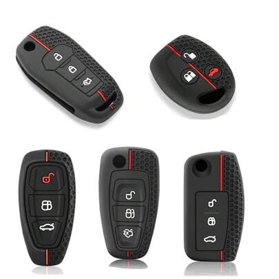 Funda de silicona para llave de coche para Grand C Max, Focus, Mondeo, Kuga, Carnival, Ecosport, Transit, Kuga, accesorio protector de funda