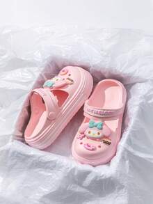 SANRIO Sandal EVA Unisex Berongga Motif Karakter, Sandal Selop Luar Ruangan untuk Dewasa dan Anak-anak - Berwarna merah muda - View 9