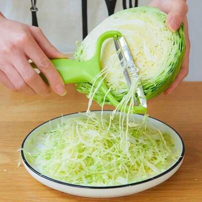 1pcs Multifunctional Stainless Steel Cabbage Slicer And Vegetable Peeler - Perfect For Slicing, Shredding, And Scraping - Essential Kitchen Tool For Thanksgiving Preparation, Vegetable Slicer