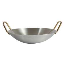 1pc Double-Ear Stainless Steel Thickened Pot, Frying Pan, Small Hot Pot, Alcohol Stove Hot Pot Plate, Round Bottom Pot, Suitable For Home Kitchen Restaurant,Ware, Cooking Tools. - Many - View 5