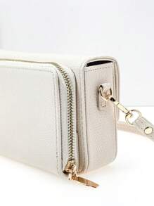 MINGYOU Nueva billetera mini tipo mensajero con bordado de moda, cierre de cremallera doble, gran capacidad y función múltiple para teléfono móvil, dulce y bonito bolso tipo mensajero exquisito para estudiantes jóvenes y mujeres, adecuado para compras, citas y regalo