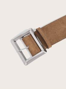 1 件优雅复古棕色和黑色天鹅绒马德拉萨扣西部波西米亚风格 PU 皮革宽腰带，适合连衣裙、牛仔裤、日常通勤、约会、旅行和度假夏季、学校 - 多色 - 查看 3