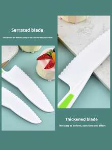 1pc/4pcs Outdoor Camping And Hiking Cooking Tools: Grater, Peeler And Slicer Kitchen Tools That Don't Hurt Hands, Baking Knives, Potato Cutter, Grater, Kindergarten Special Plastic Fruit Knife, Bread Knife, Cake Knife Set - Multicolor - View 6