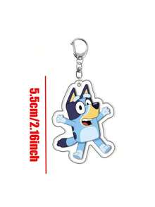 10pcs/5pcs/1pc/2pcs Bluey Family Acrylic Keychain Pendant Bag Pendant Bingo Friends Doll Pendant ,Very Suitable For Festivals, Fans, And Gift Giving,Perfect Party And Holiday Gifts, Carnival Models(Random Style) - Multicolor - View 4
