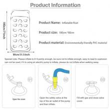 Inflatable Floating Pool Lounger For Adults, Inflatable Floating Board Raft, Perfect For Relaxing In The Pool, Pool Lounger, Water Pool Raft, Pool Party, Beach Fun, Lakeside Sunbathing And Relaxation., Beach Essentials, Beach Accessories - Multicolor - View 2