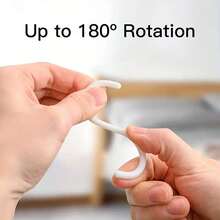 12/24pcs Shower Curtain Hooks, Shower Curtain Rings, C-Shape Plastic Shower Curtain Hooks, Stylish Bathroom AccessoriesChristmas Decor