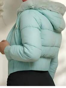 Women's Short Puffer Jacket 2025 - 綠色 - 查看 2