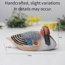 手工制作的木制绿头鸭雕像 - 男性和女性，彩绘动物雕塑，家居装饰，艺术收藏，完美的情人节或周年纪念礼物 - 彩色 - 查看 15