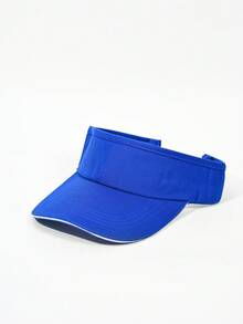 1 件可调节男士纯色遮阳帽运动高尔夫网球透气夏季帽子，多种帽檐线数和帽檐皮革颜色可选，是理想的礼物