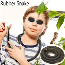 1 条逼真橡胶蛇 - 万圣节恶作剧 - 派对装饰 - 蛇模型 - 笑话 - 礼物 - 彩色 - 查看 8