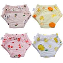5pcs/Set Newborn Training Pants, Assorted Floral Patterns, Washable Lightweight Summer Potty Training Underwear, Reusable Cloth Diapers, Soft & Breathable, Suitable For Baby Boys And Girls, Essential Baby Item