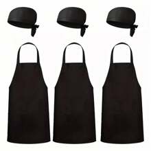 40pcs/20pcs/10pcs/1pc Customizable Apron & Hat Set For Restaurant, Anti-Oil & Dust, Customized Restaurant, Hotel, Burger, Fried Chicken Shop Logo