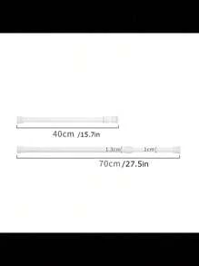 1pc Punch-Free Multi-Functional Telescopic Rod, Simple Installation, Perfect For Bathroom Shower Curtain Rod, Balcony Drying Rod, Wardrobe Hanging Clothes Rod, Door Window Hanging Curtain Rod, Curtain Rod Holder, Bathroom Accessories Home Bathroom Decor Back To School