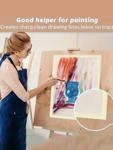 8pcs/6pcs/4pcs/2pcs Solid-Color Adhesive Tape, A Simple Portable Art Tape, Is Used For Painting And Returning To School. It Is Suitable For Painting, Art Students, Art Examinations, Sketching, Oil Painting, Handbooks, Letters, And Handbooks. It Can Be Freely Pasted And Cut At Will. It Is An Essential Tool For Home Decoration,Back To School,School Supplies - Multicolor - View 9