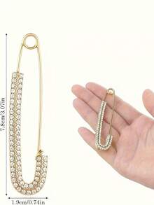 4 Stück elegante Strass Kragen Anstecknadel Dekoration - Oversized, perfektes Accessoire für Damen Strickjacken und Mäntel - einfaches, raffiniertes Design für den täglichen Gebrauch