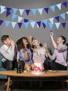 24 lá/2 bộ cờ tam giác màu xanh dương, cờ tam giác bằng nỉ nhiều màu, cờ tam giác số lượng lớn, dây cờ tam giác trang trí tiệc màu xanh dương, cờ dây nỉ tái sử dụng, dây cờ khai trương, trang trí tiệc sinh nhật chủ đề lễ hội, sự kiện ngoài trời, trang trí mùa thu, trang trí nhà cửa Halloween, trang trí Giáng sinh. - Nhiều màu - Xem 2