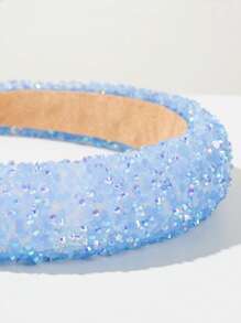 1 Stück modische Stirnband mit Strass, einfach & elegant, vielseitig, luxuriöses hochwertig Design, perfekt als Sommer Haaraccessoire Haarband Haarkranz