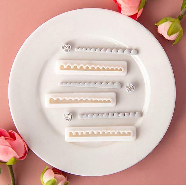1pc/3pcs Mini Lace Flower Soft Clay Earring Mold, Rose Jewelry Pendant Floral Decor Modeling Cutter Tool'
