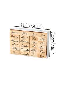 1 Set de exquisitos sellos de madera, con diseños de día, mes y patrón de clima tallados, sellos de madera personalizados para decorar cuadernos y agendas, usados para decorar calendarios, libretas y útiles escolares, un regalo especial adecuado para dar a un amigo o para volver a la escuela - Color de la madera - Ver 15