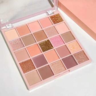 K'APEINE 25 Color Eye Shadow Palette, Pearl, Matte, Shimmer Earthy Tones, High Pigment, Waterproof, Sweat-Proof, Versatile For Daily Wear