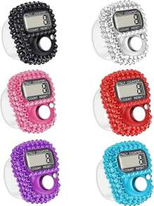 Electronic Finger Counter,LCD Electronic Digital Display,Hand Tally Clicker Counter,Resettable Hand Tally,Manual Lap Record Ring,Number Tracking Ring