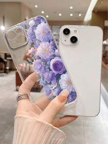 花朵图案时尚印花彩色加厚防摔手机壳，适用于 16/11/16Pro/16Plus/16ProMax/16E/15ProMax/13/14/12/XS/XR/7G/8P，Galaxy S25/S25Plus/S25Ultra/A16/A36/A26/A56/A50/A12/A32/A52/A72/A51/A21S/A13/A14/S24/S24Plus/S24Ultra，S22/A52/A53/A54/A55，11/12Pro/12/12X/13Pro/14Pro/15Pro，Redmi 10/9/Note9/12C/Note11Pro/Note8Pro，防水防震防刮。 抵抗的 - 彩色 - 查看 4